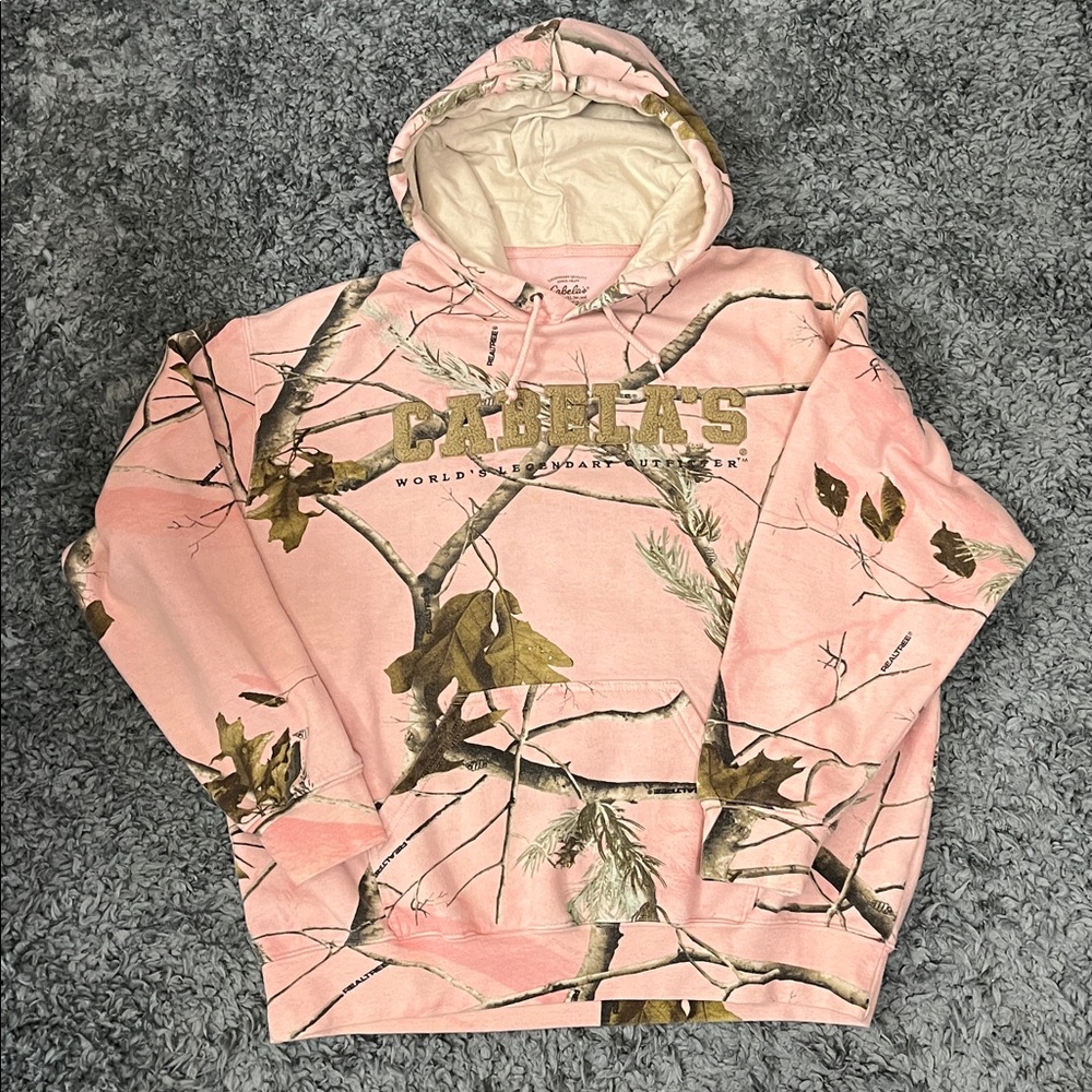 Cabela's Pink and Brown Camouflage Hoodie XL